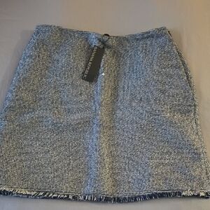 Banana Republic Women's Navy Tweed Mini Skirt
